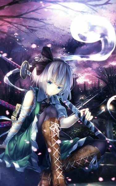 Ảnh anime nữ ngầu cầm kiếm