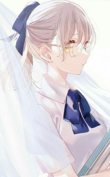 ảnh anime nữ ngầu tóc trắng