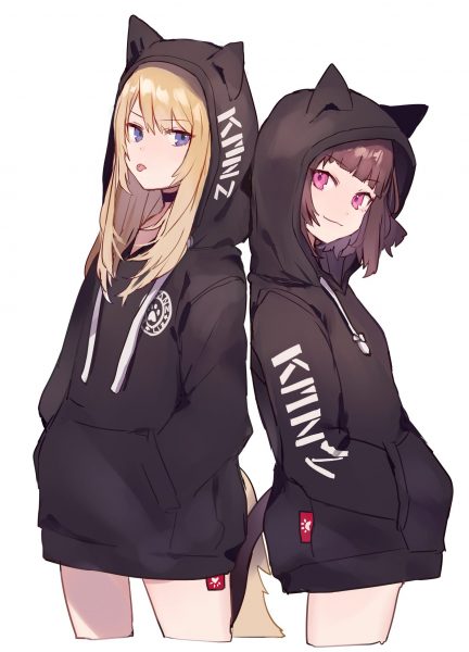 Ảnh avatar đôi anime ngầu BFF nữ