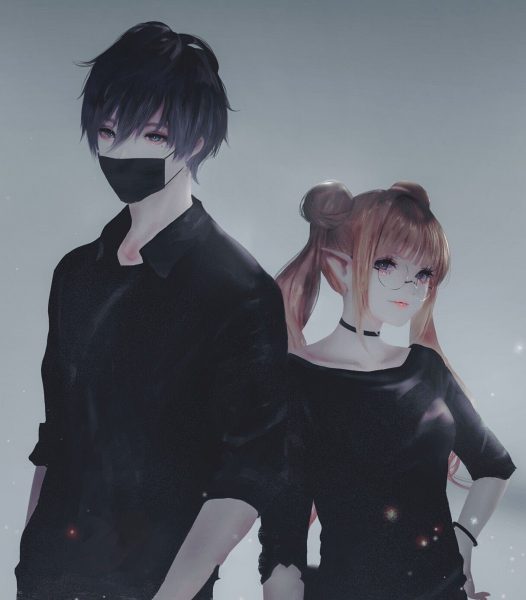 Ảnh avatar đôi anime ngầu chất