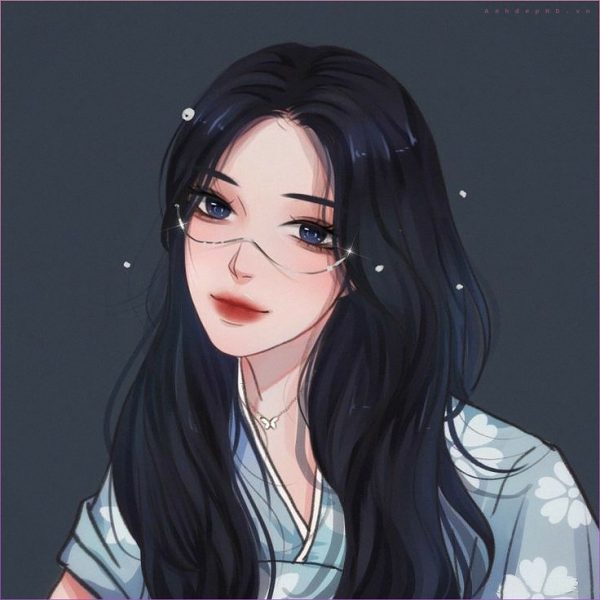 Ảnh đại diện nữ đeo kính chất