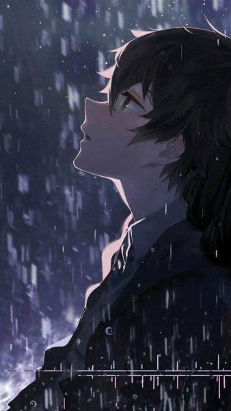 Hình ảnh anime nam cute buồn