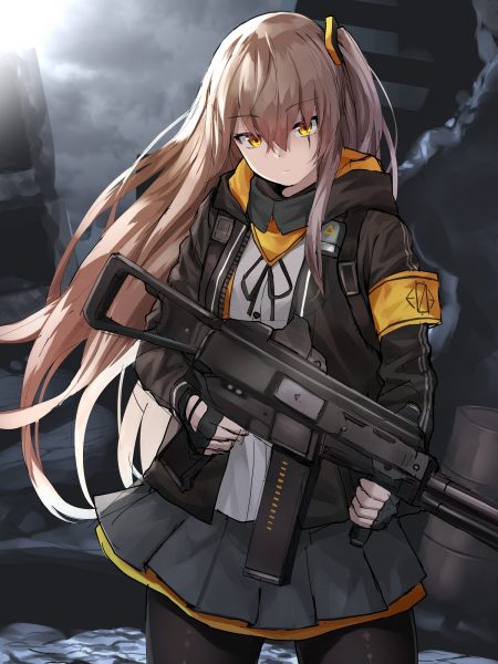 Hình ảnh anime nữ lạnh lùng cầm súng cực ngầu