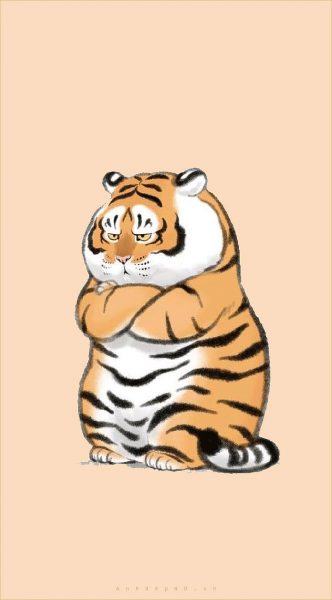 Hình nền hổ béo cute độc đáo
