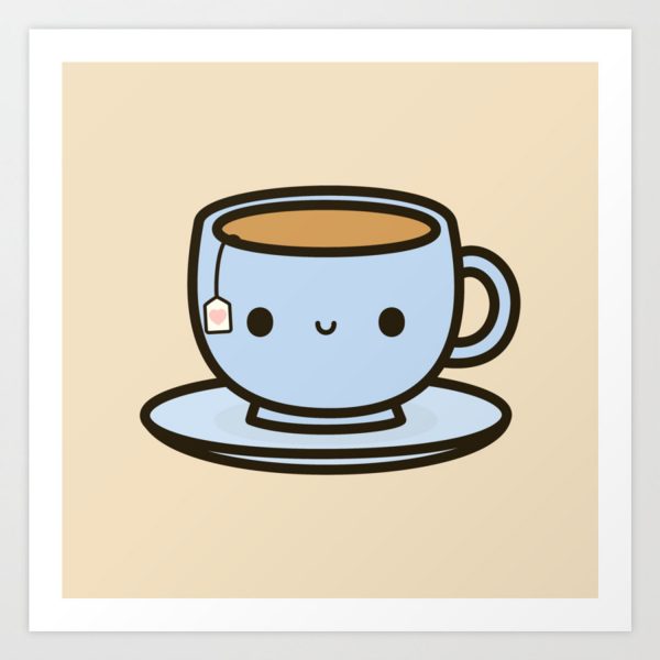 Hình vẽ tách cafe cute