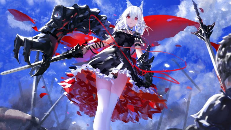 ảnh anime ác quỷ nữ và cánh tay robot