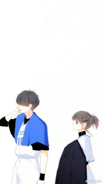 ảnh anime đôi nam dắt nữ đi