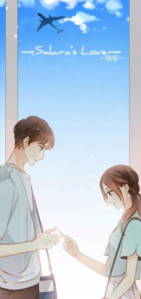 ảnh anime đôi nam nữ chạm ngón tay