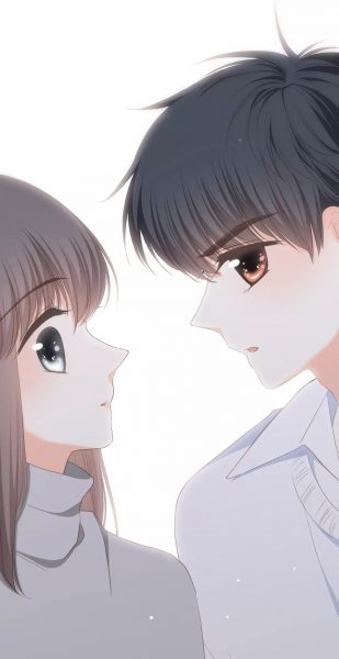 ảnh anime đôi nam nữ đối mặt