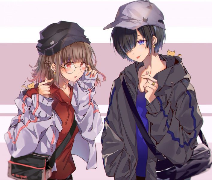 ảnh anime đôi nam nữ hip hop