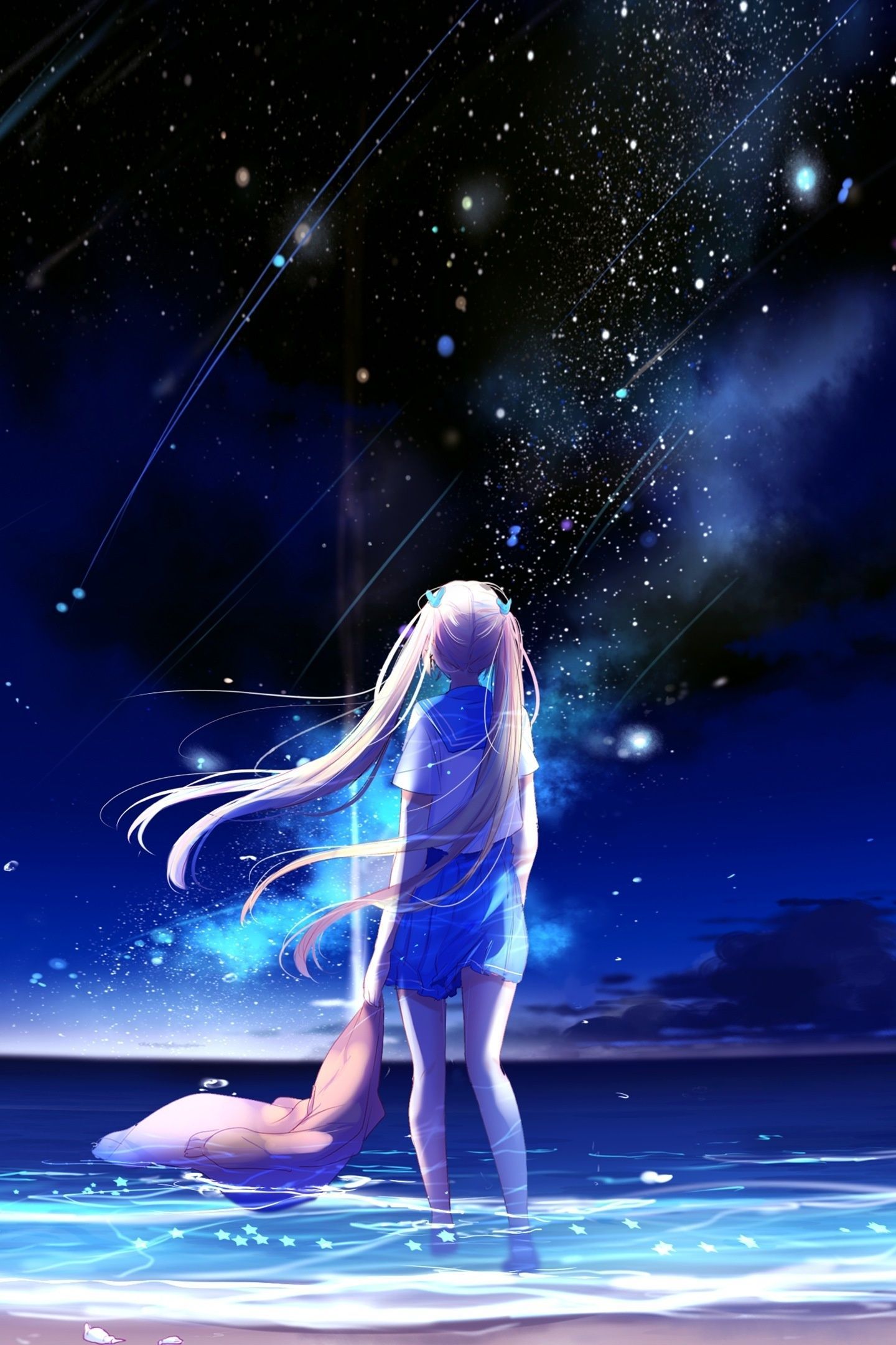 Hình nền Anime Galaxy - Lụm đc trên google - Nhớ follow mk nha - Thank you  😗 | Anime wallpaper, Anime scenery, Anime wallpaper iphone
