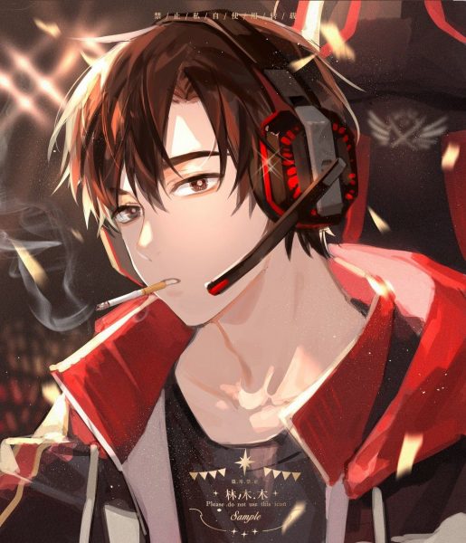 Ảnh avatar anime chàng trai hút thuốc