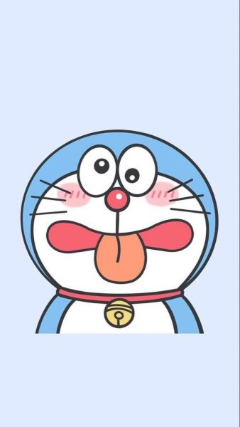 Doraemons Foto mit blauem Hintergrund