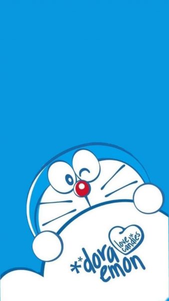 Doraemons niedliches blaues Hintergrundfoto