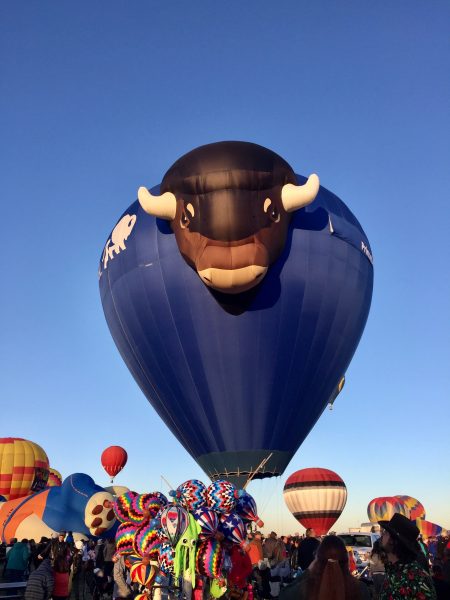 Heißluftballonfoto schöne Kuh