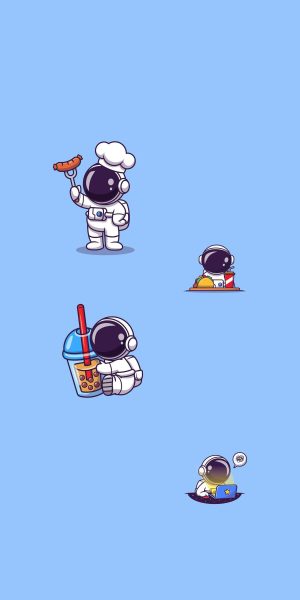 super süße Astronauten-Wallpaper für Handys