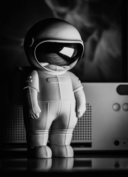 Nettes kleines vorbildliches Astronautenfoto