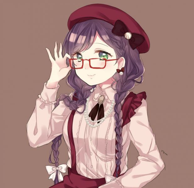 Avatar anime dễ thương đeo kính