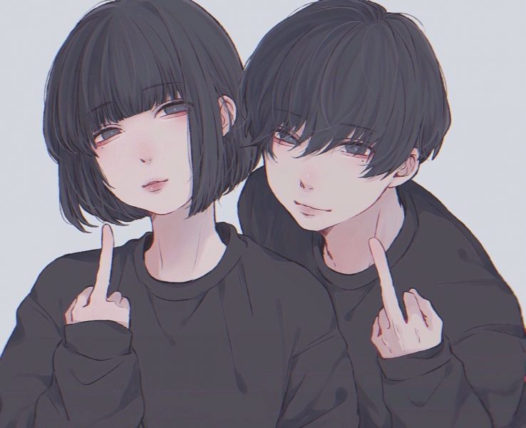Avatar cặp đen hoạt hình