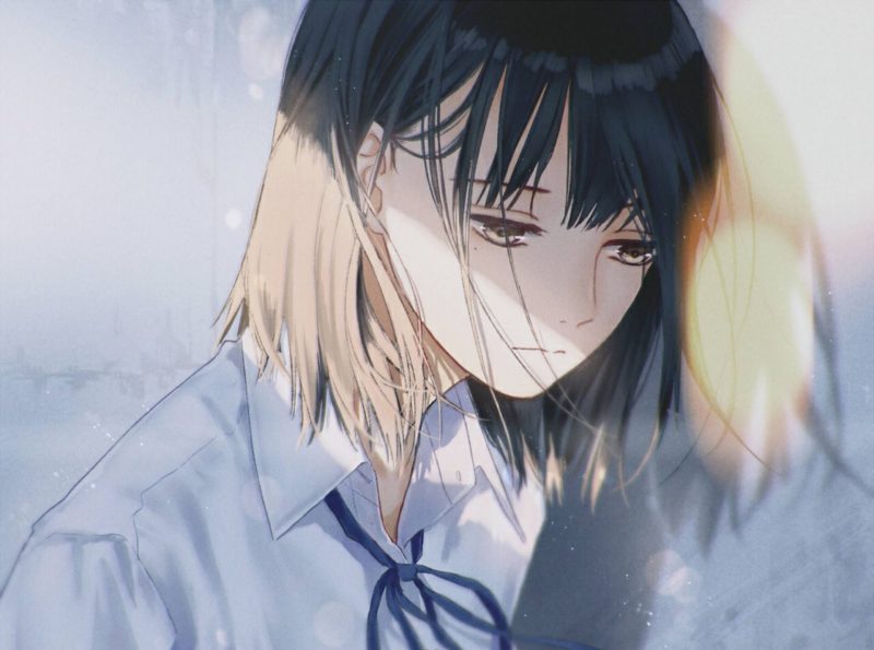 avatar thất tình anime cô gái buồn bã