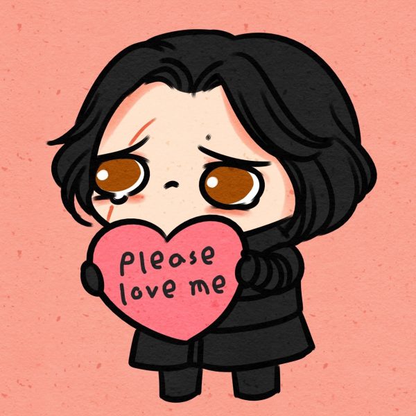 avatar thất tình chibi với dòng chữ please love me