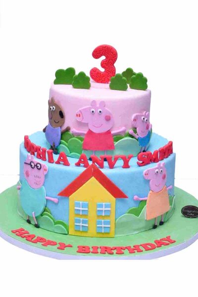 bánh sinh nhật con lợn cho người tuổi Hợi piggy hoạt hình