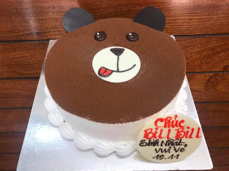 Bánh sinh nhật ngộ nghĩnh gấu nâu