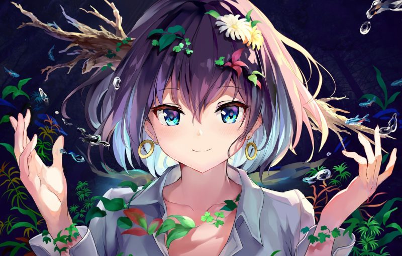 Hình ảnh avatar anime nữ sinh tóc ngắn