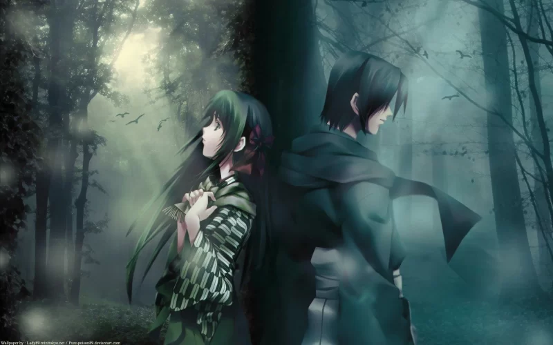 Hình ảnh avatar cặp đen anime siêu đẹp