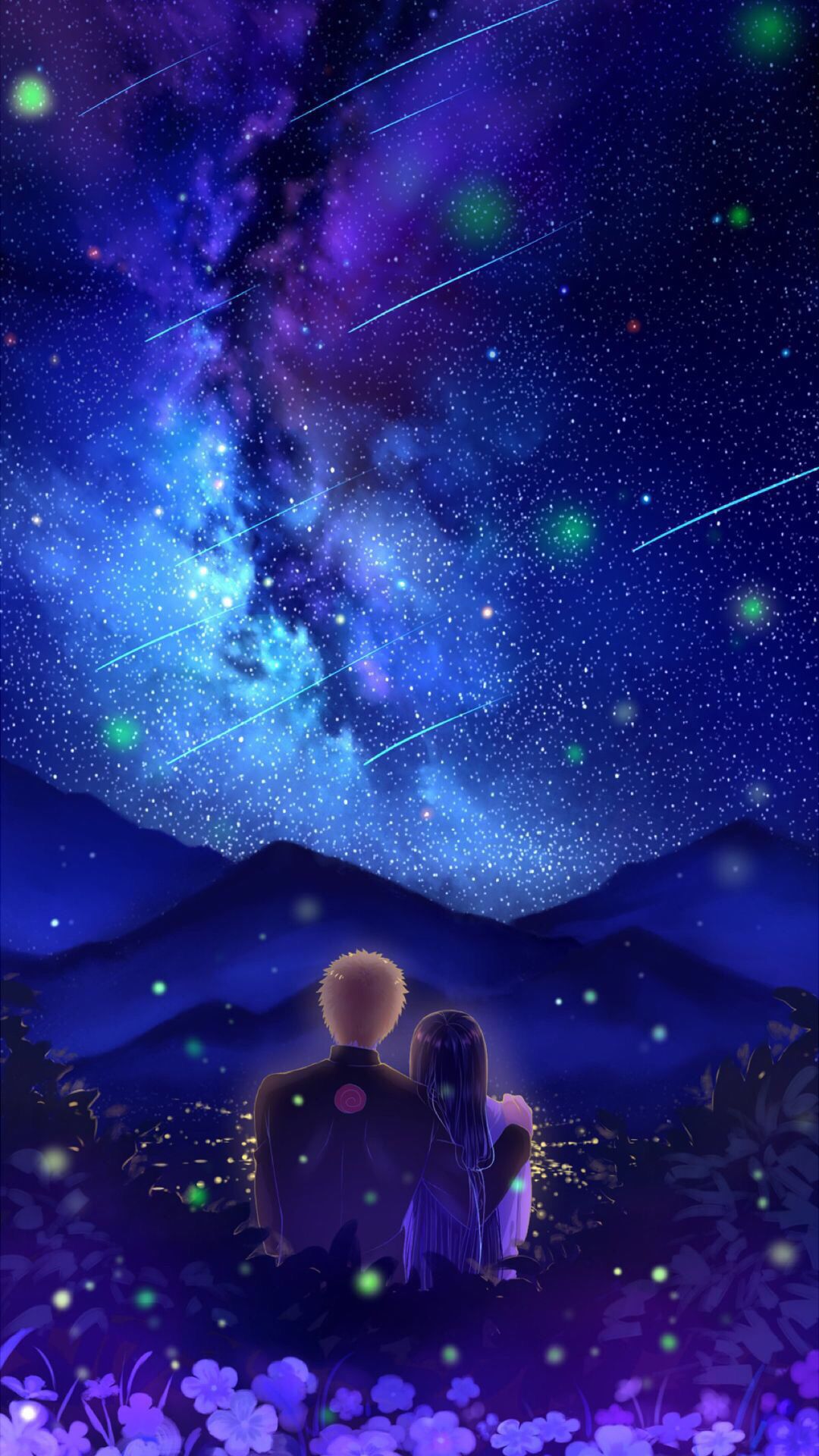 Hãy cùng thưởng thức những đôi sao lung linh trên bầu trời vô tận trong bức ảnh anime galaxy đôi này nhé. Đến với hình ảnh này, bạn sẽ được sự kết hợp tuyệt vời giữa thiên nhiên và nghệ thuật anime tạo nên một khung cảnh tuyệt đẹp đến ngỡ ngàng.