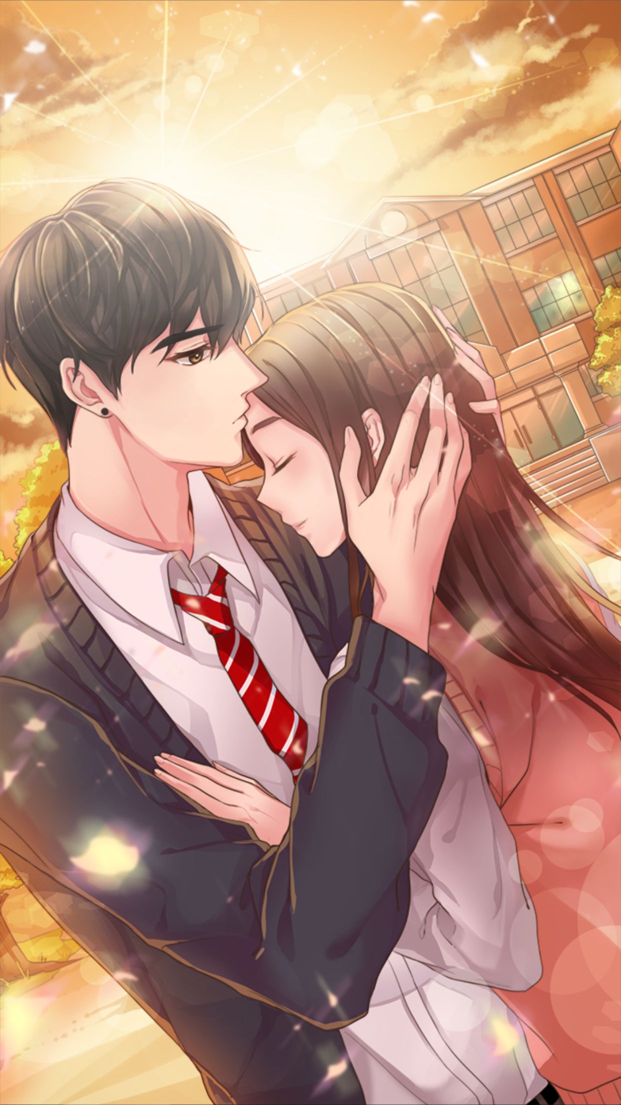 Hình nền Một Cặp đôi Anime đang Hôn Nhau Với Những Cánh Hoa Màu đỏ Chảy ở  Hậu Cảnh, Hình ảnh Tình Yêu Anime Background Vector để tải xuống miễn phí -