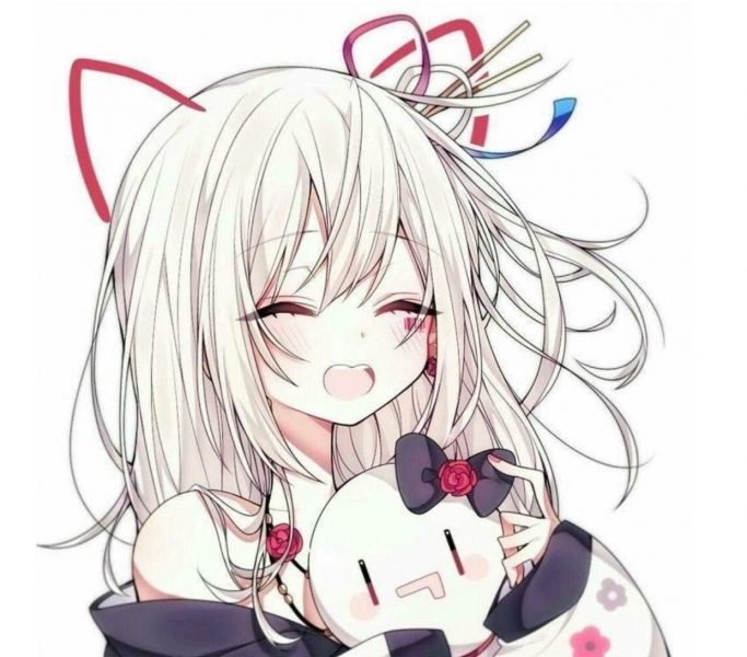 Hình avatar anime cô gái đang cười
