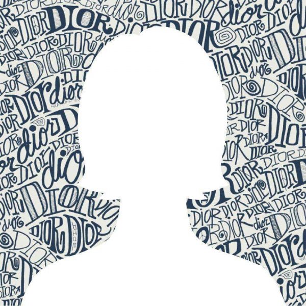 Hình avatar trắng cho nữ nền Dior