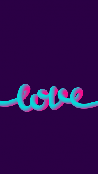 hình nền 3D điện thoại chữ Love lãng mạng