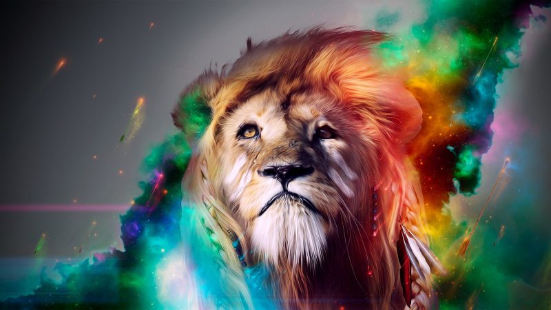 hình nền sư tử 3d