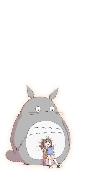Hình nền Totoro nền trắng
