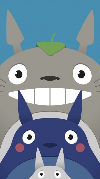 Hình nền Totoro nền xanh