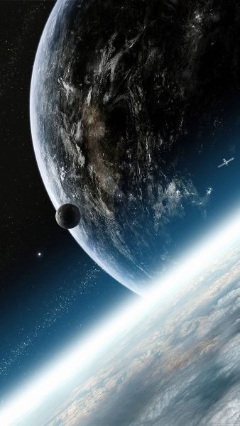 Hình nền trái đất và mặt trăng cận cảnh