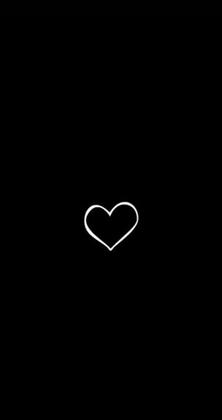 hình nền trắng đen hình trái tim nhỏ bé