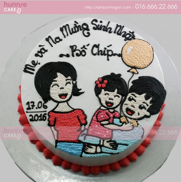 Mẫu bánh sinh nhật bố cả nhà