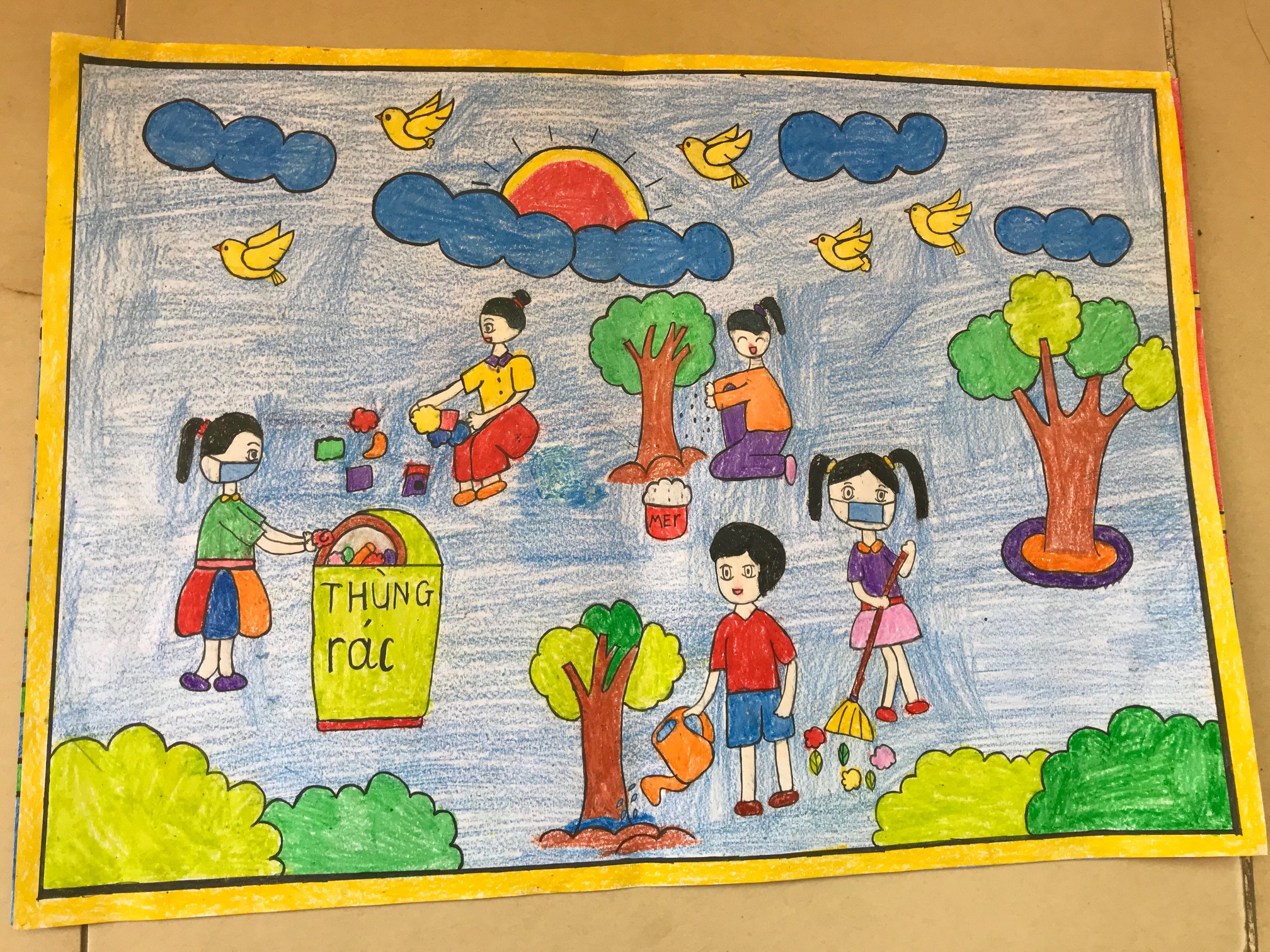 CTN TPHCM Vẽ tranh tường cổ động bảo vệ môi trường  Thiền Tôn Phật Quang
