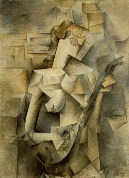 Tranh vẽ đề tài Picasso người chơi đàn