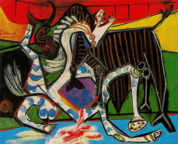 Tranh vẽ Picasso con ngựa