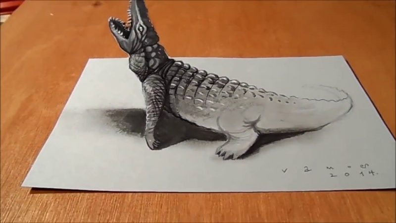 Vẽ tranh 3D đơn giản bằng chì