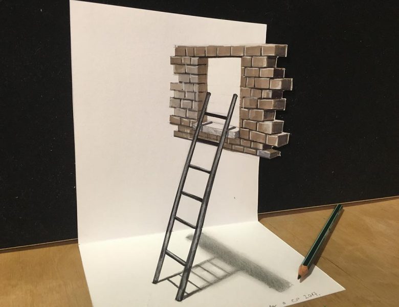 Vẽ tranh 3D thang đứng