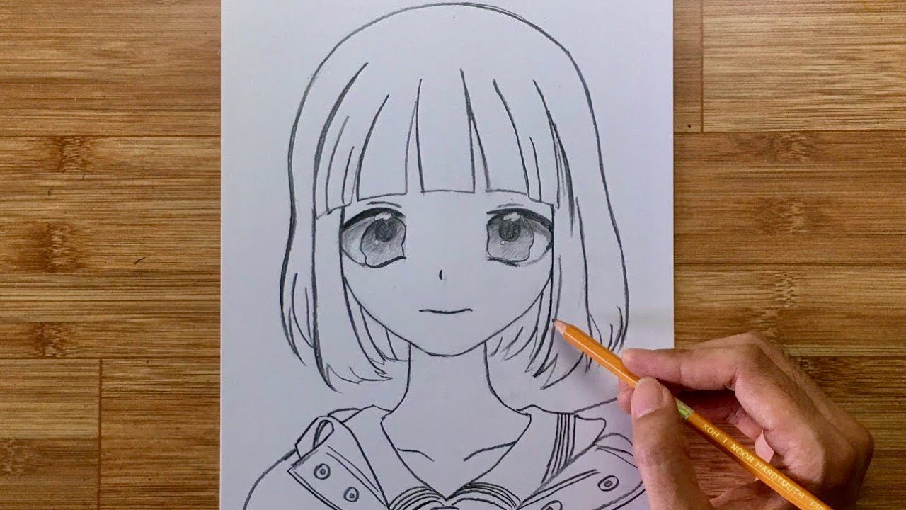 Tranh Vẽ Anime Đẹp Cute Dễ Thương XƯƠNG XƯƠNG NHẮM