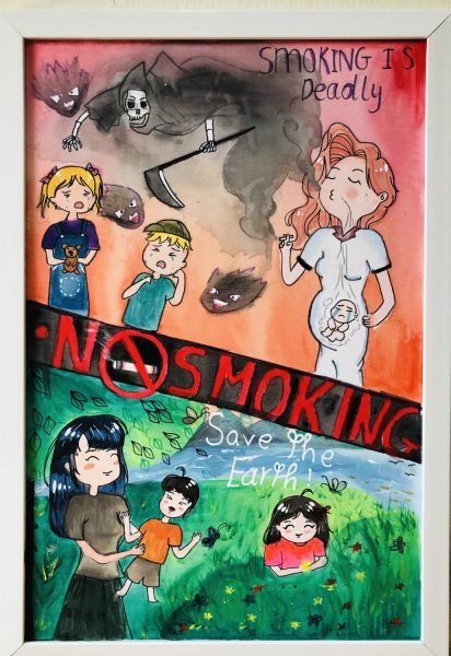 Vẽ tranh chống hút thuốc lá