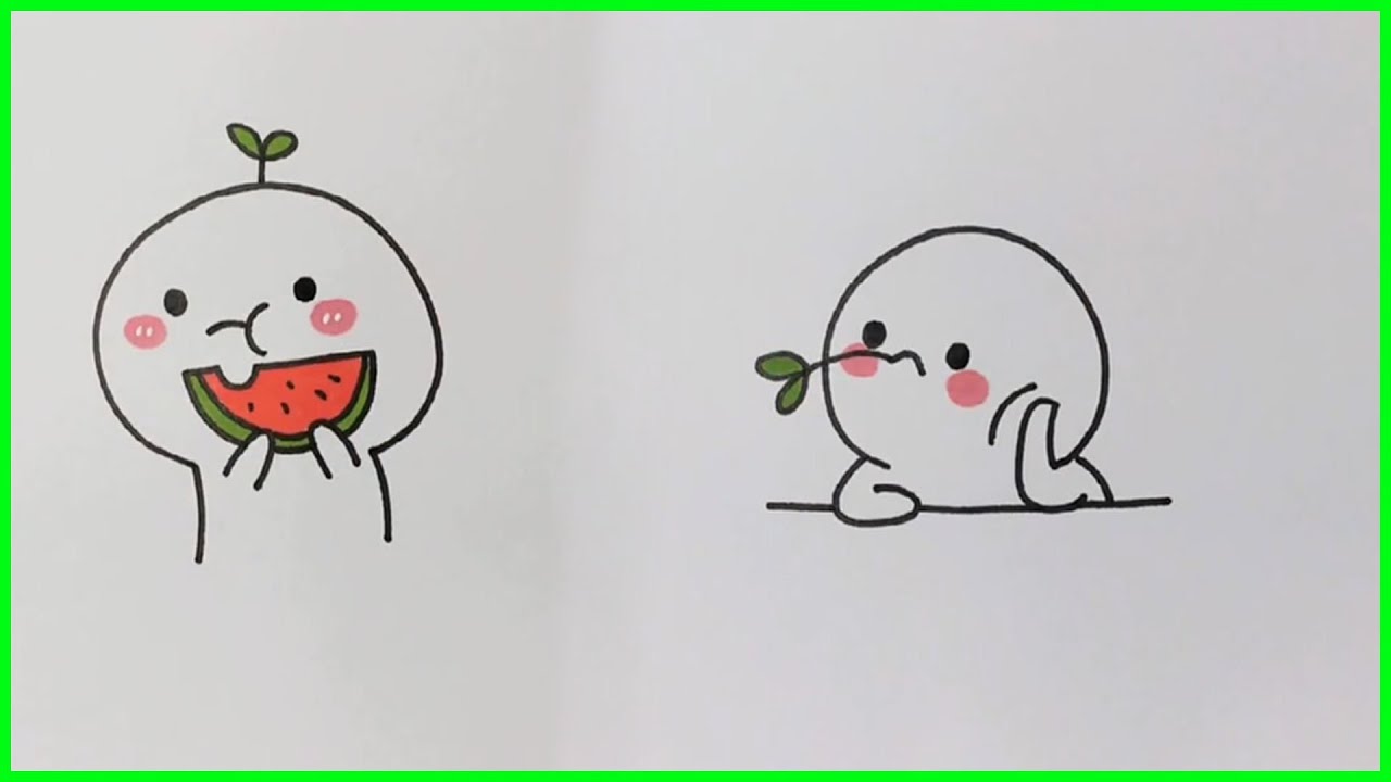 Vẽ hình cute đáng yêu vẽ icon cute siêu dễ thương  icon cute 5  YouTube