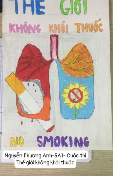 Vẽ tranh thế giới không khói thuốc của học sinh tiểu học