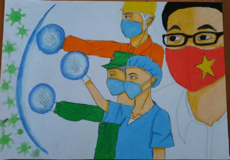 Vẽ tranh vững tin Việt Nam bộ đội và bác sĩ